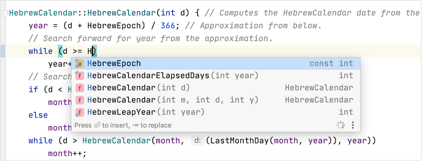 智能类型补全 智能类型补全