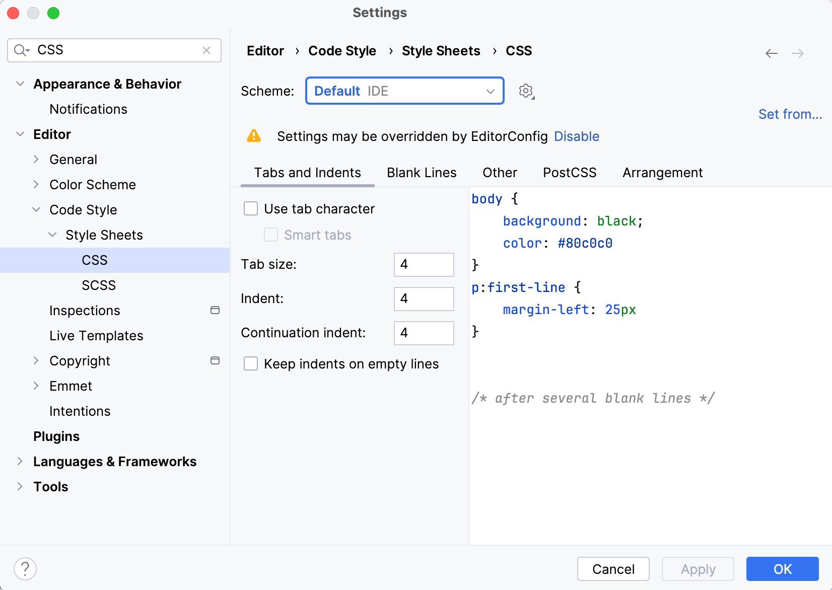 设置代码样式 设置代码样式