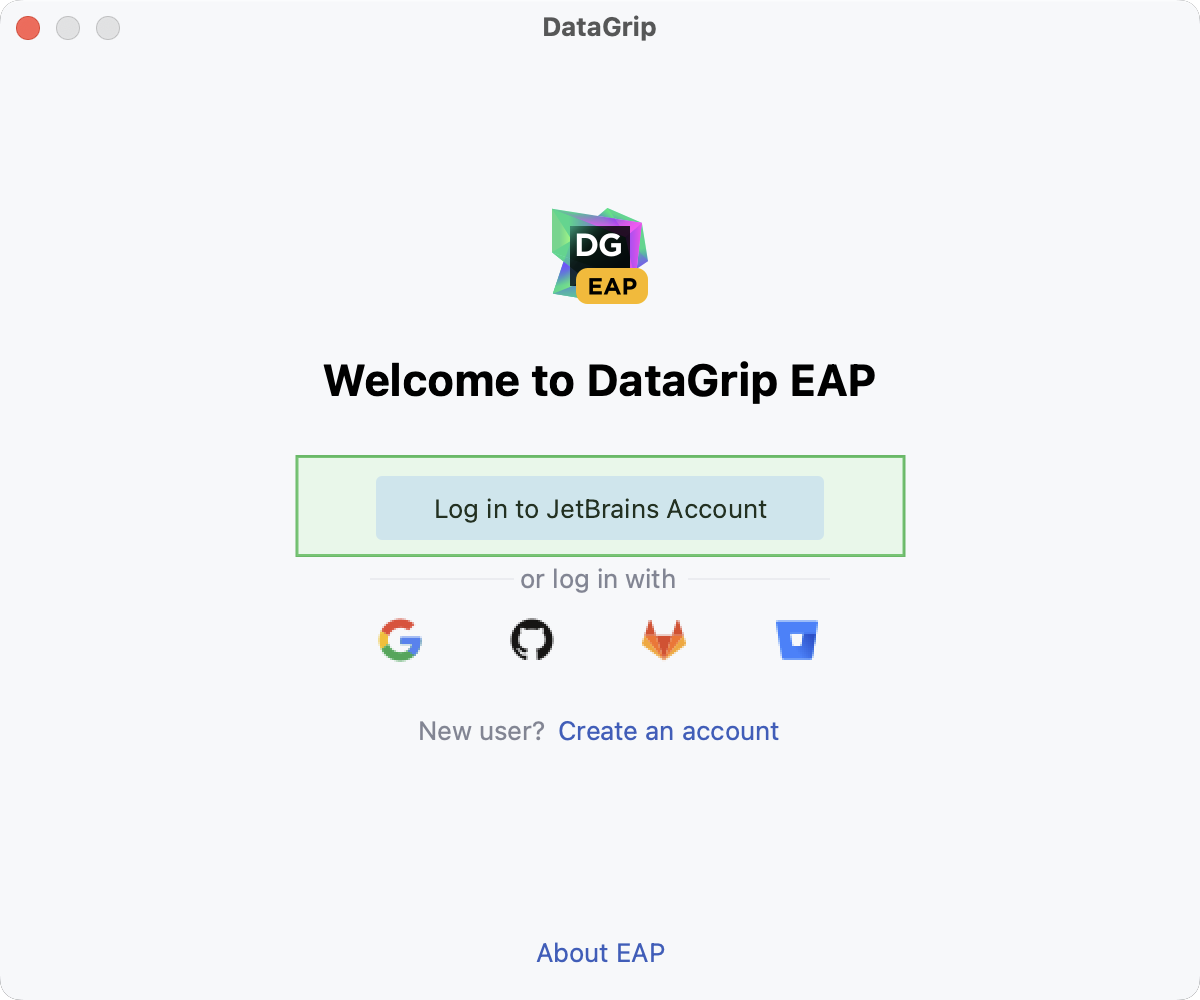 使用现有账户登录