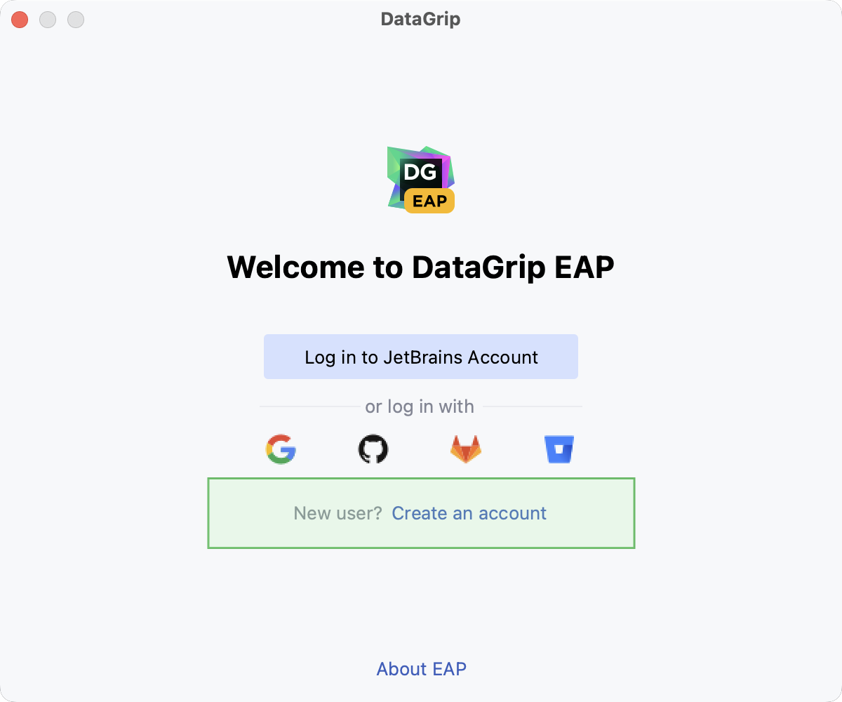 创建新账户以登录