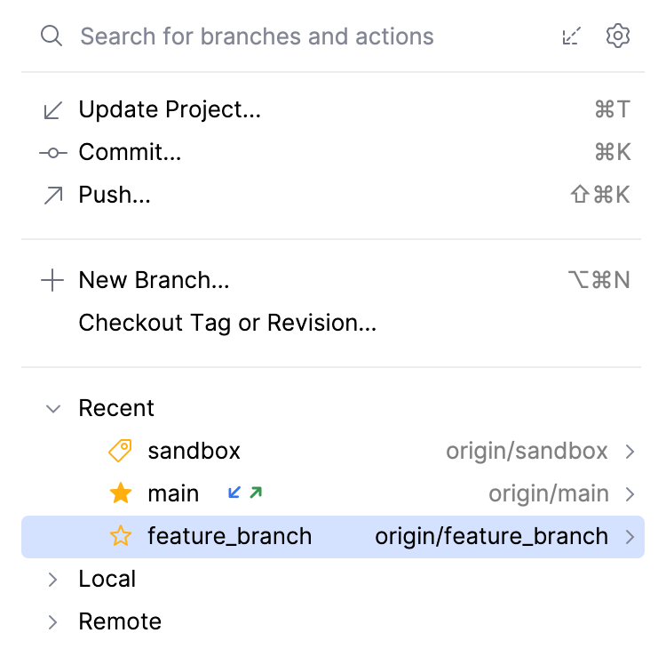 将分支标记为收藏