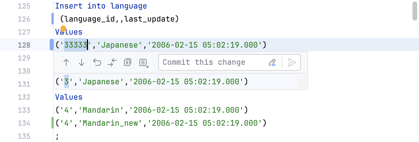 修改行标记和工具栏