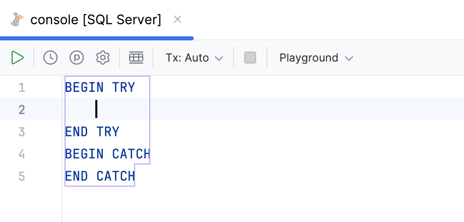 在按 Enter 键时关闭代码块