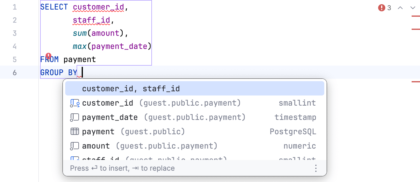 INSERT 语句补全示例