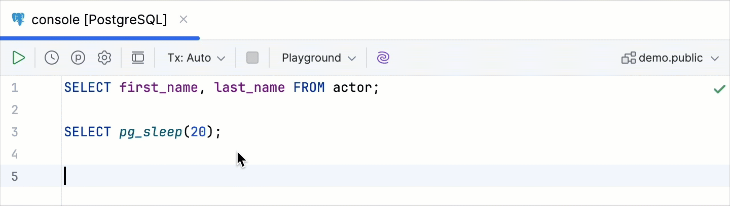 查询控制台网格中的“取消正在运行的语句”按钮
