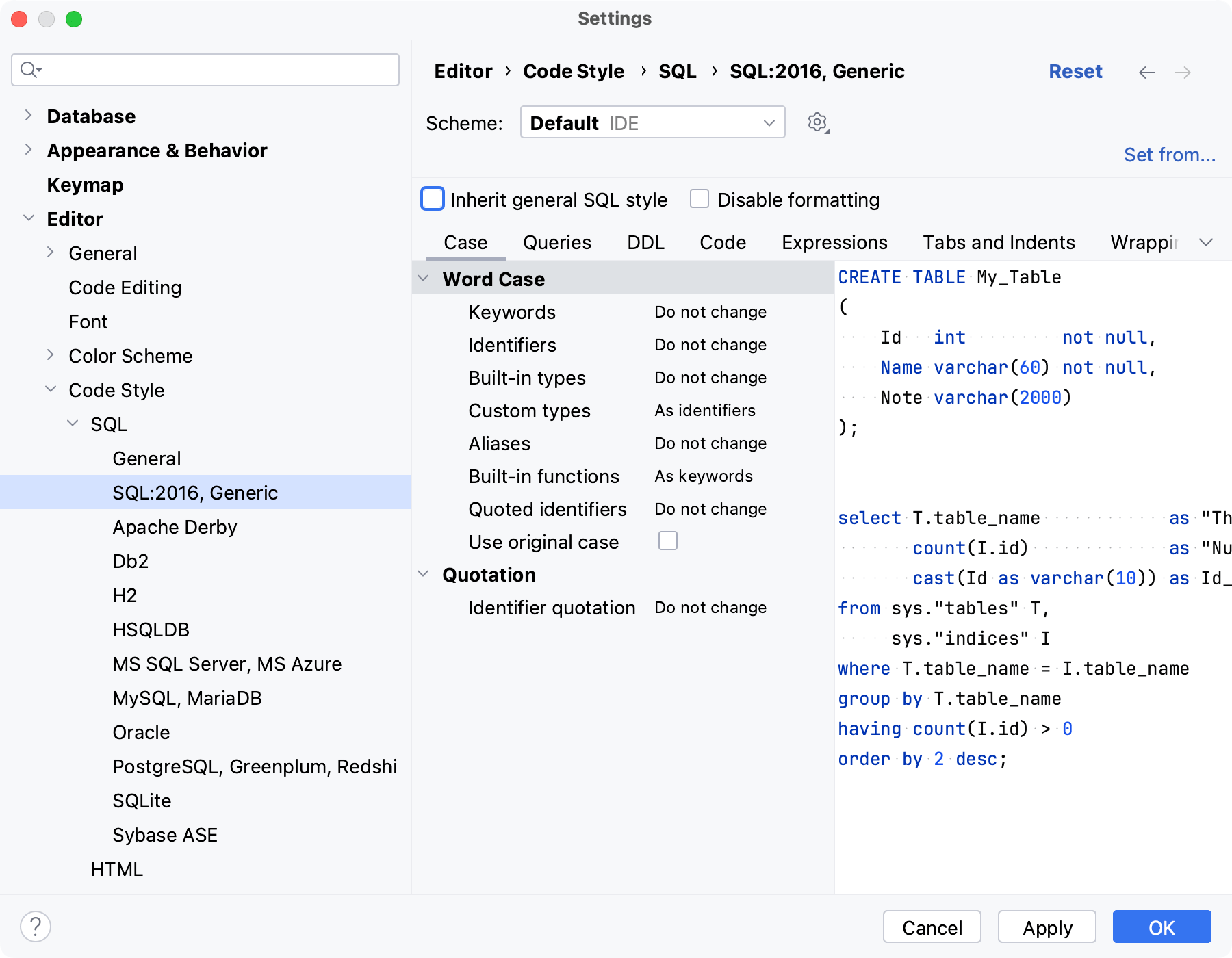 应用代码样式到 Generic 应用代码样式到 Generic