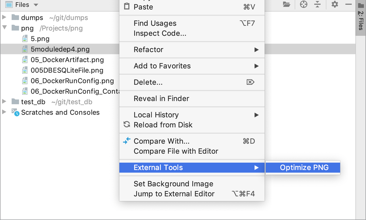 运行 External tool