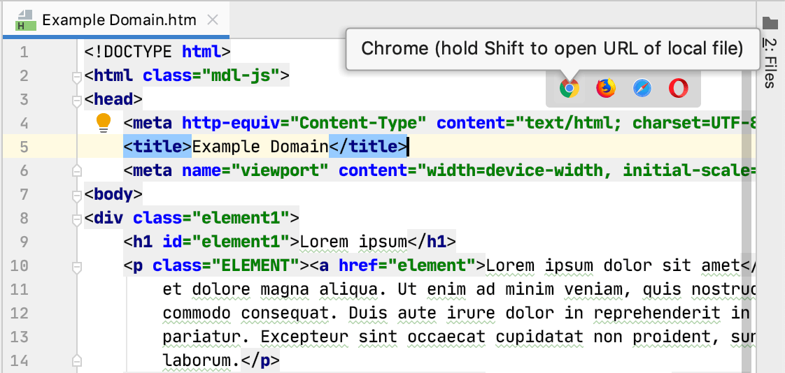 在浏览器中显示