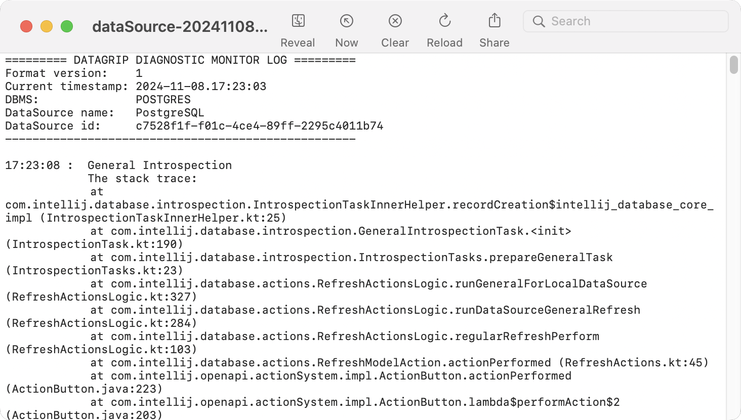 内省日志文件示例