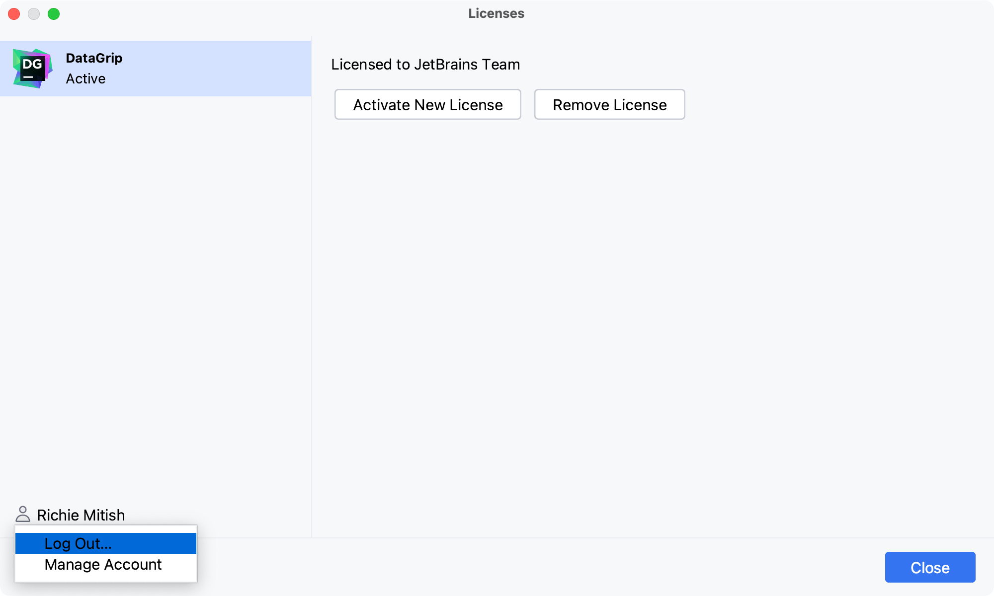 注销以更改活动用户