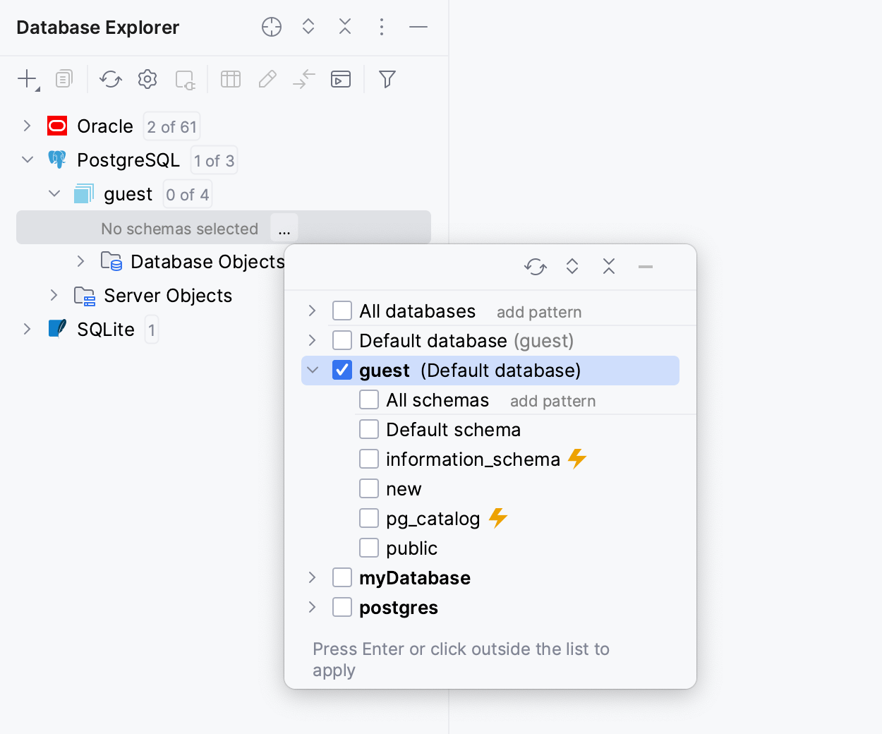 未选择任何架构
