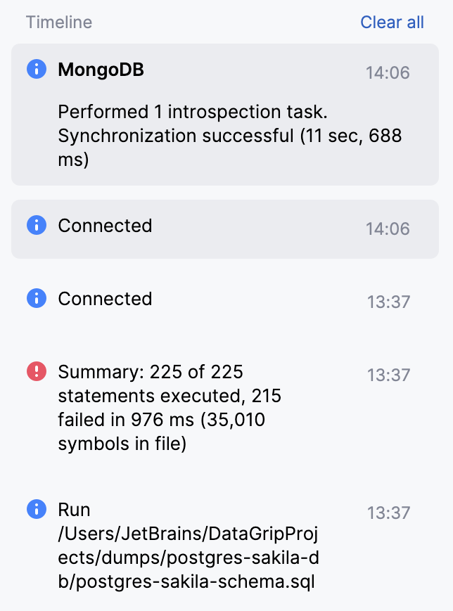 错误也会显示在工具窗口中