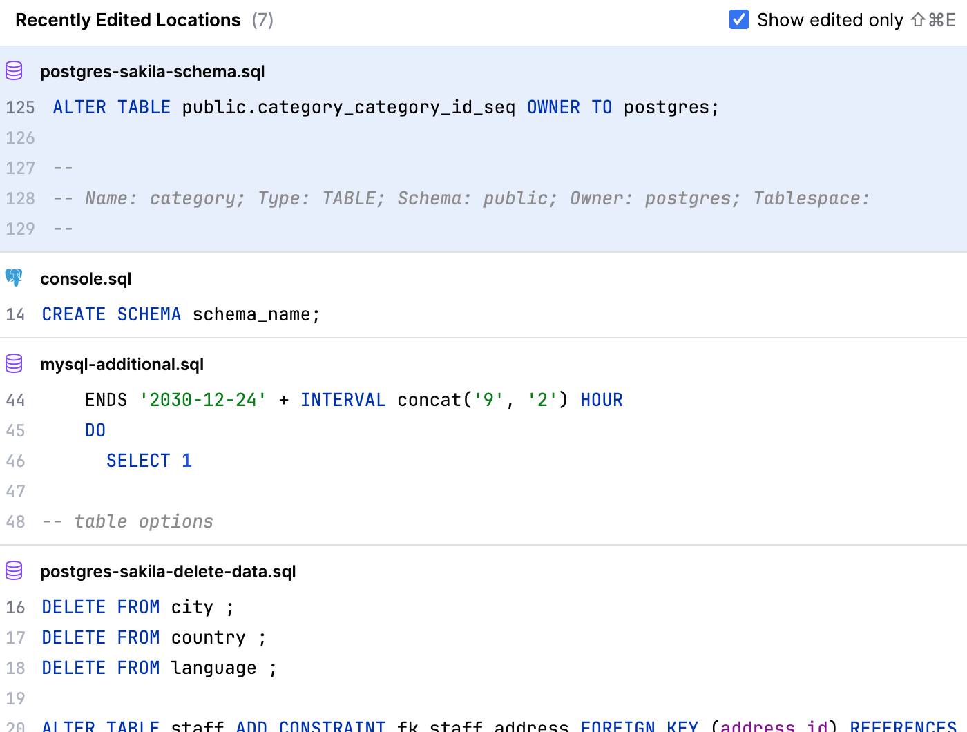 最近位置弹窗：仅显示已更改