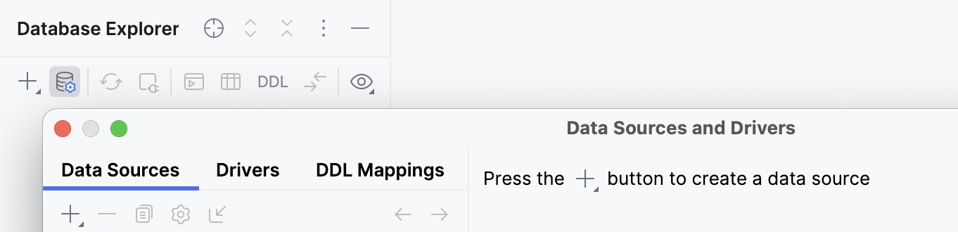 打开数据源和驱动程序对话框
