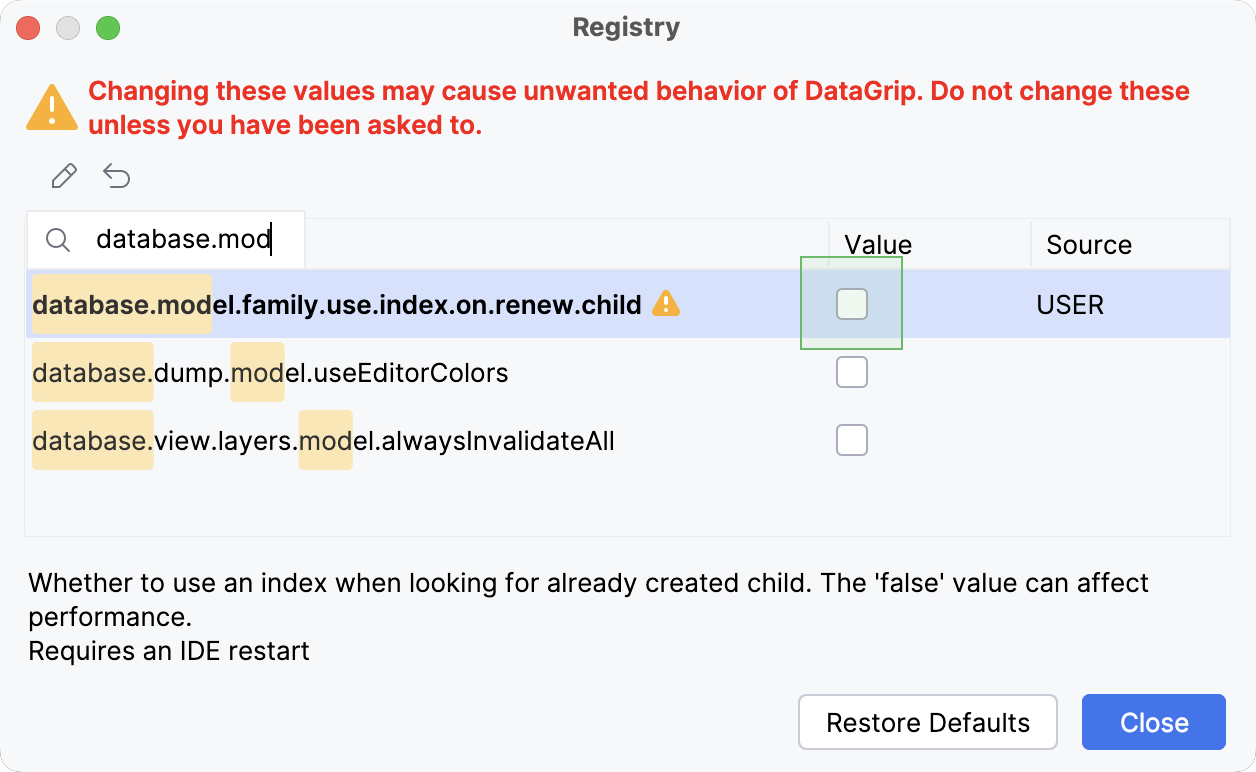 在 Registry 中禁用该键