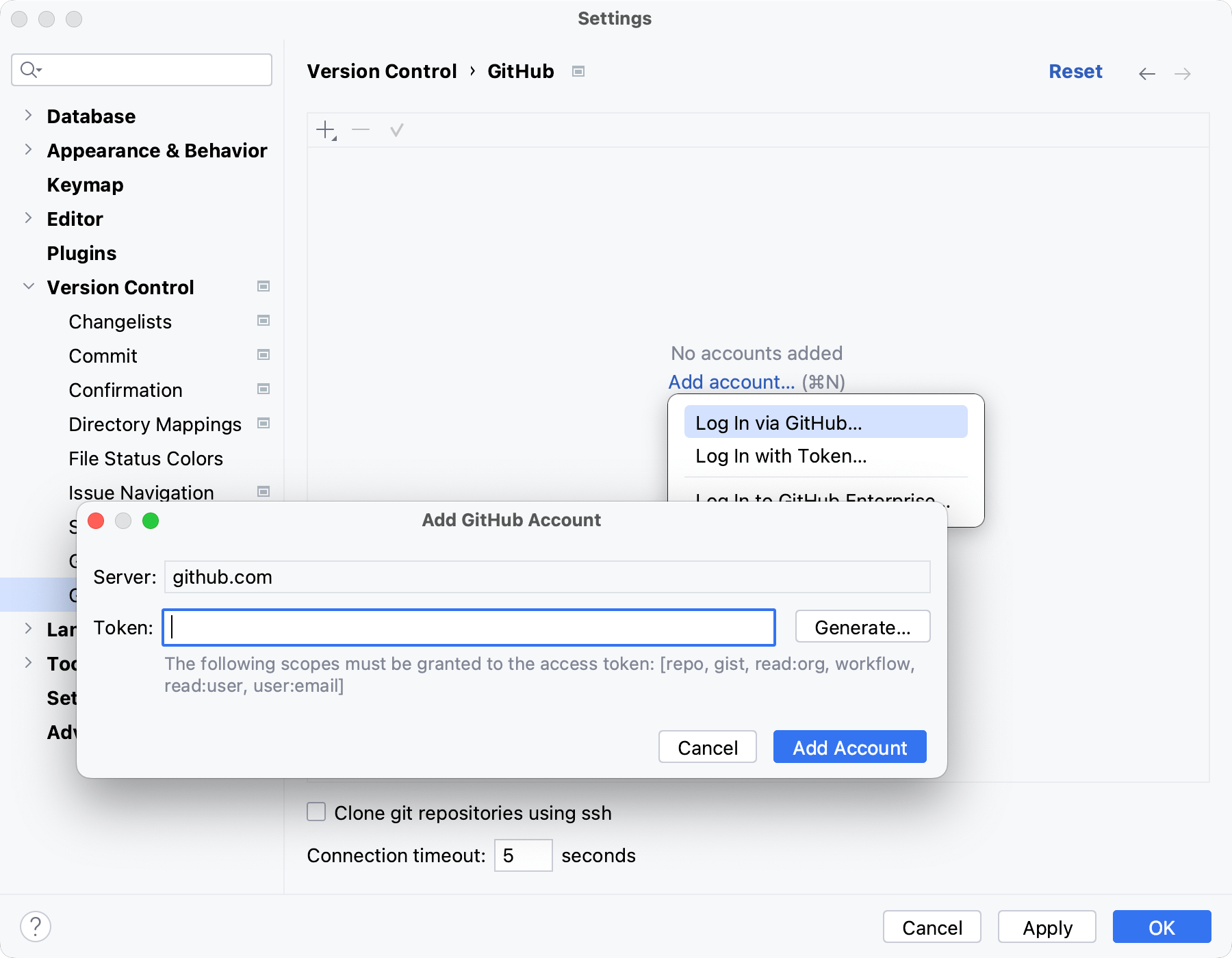 登录到您的 GitHub 账户