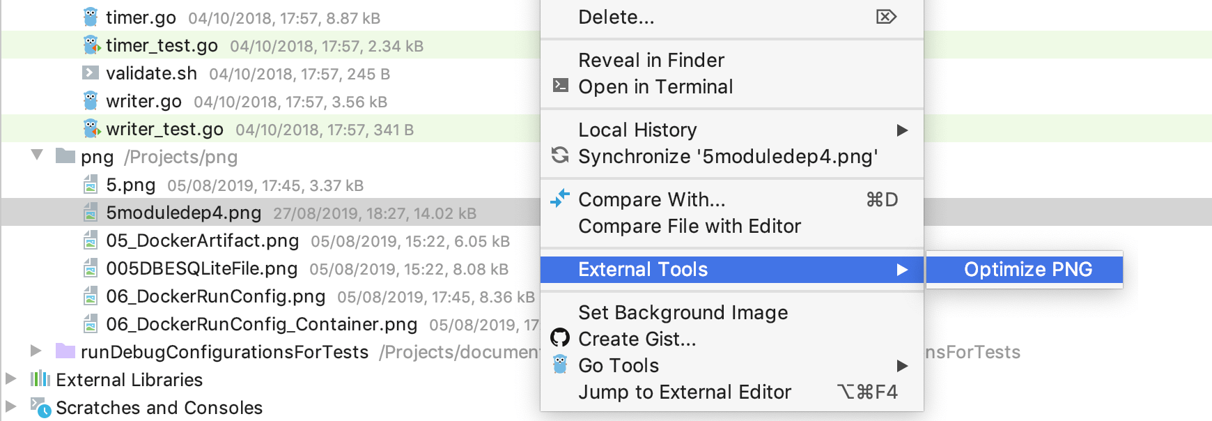 Run External tool Run External tool