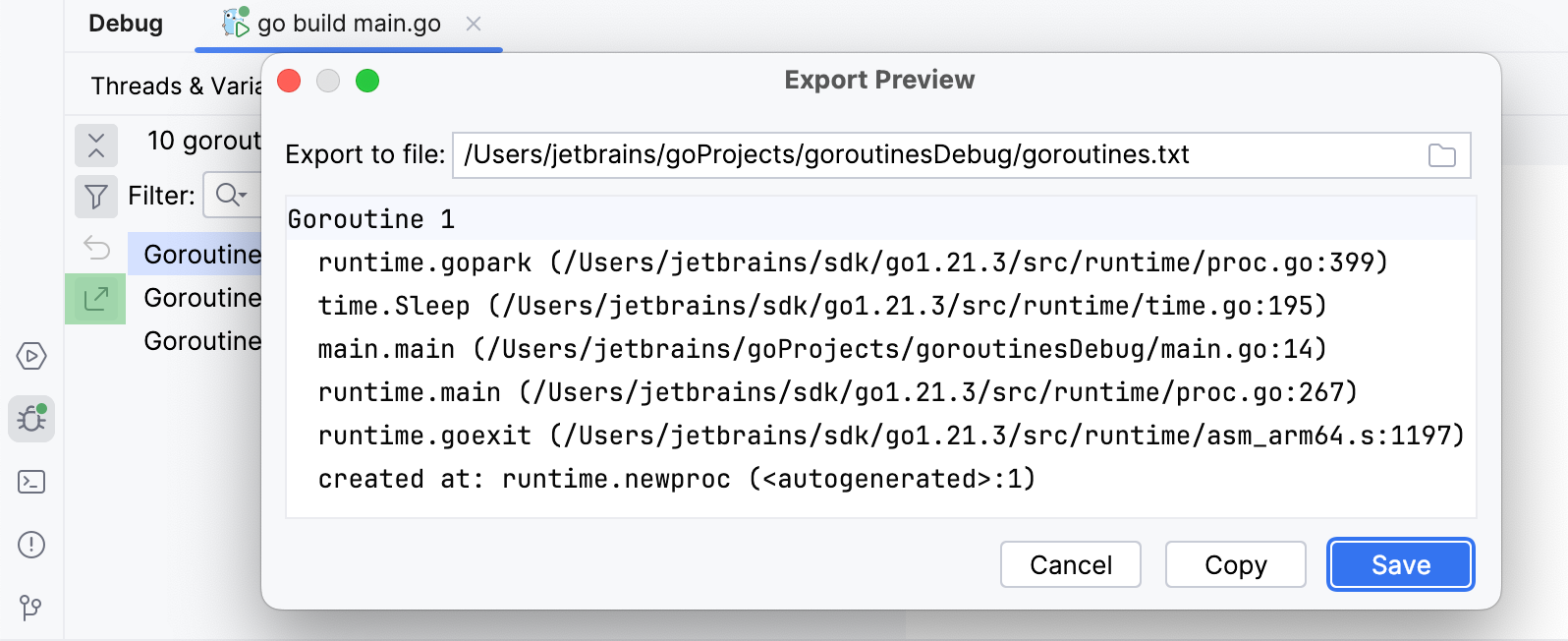 Export dump results into a text file Export dump results into a text file