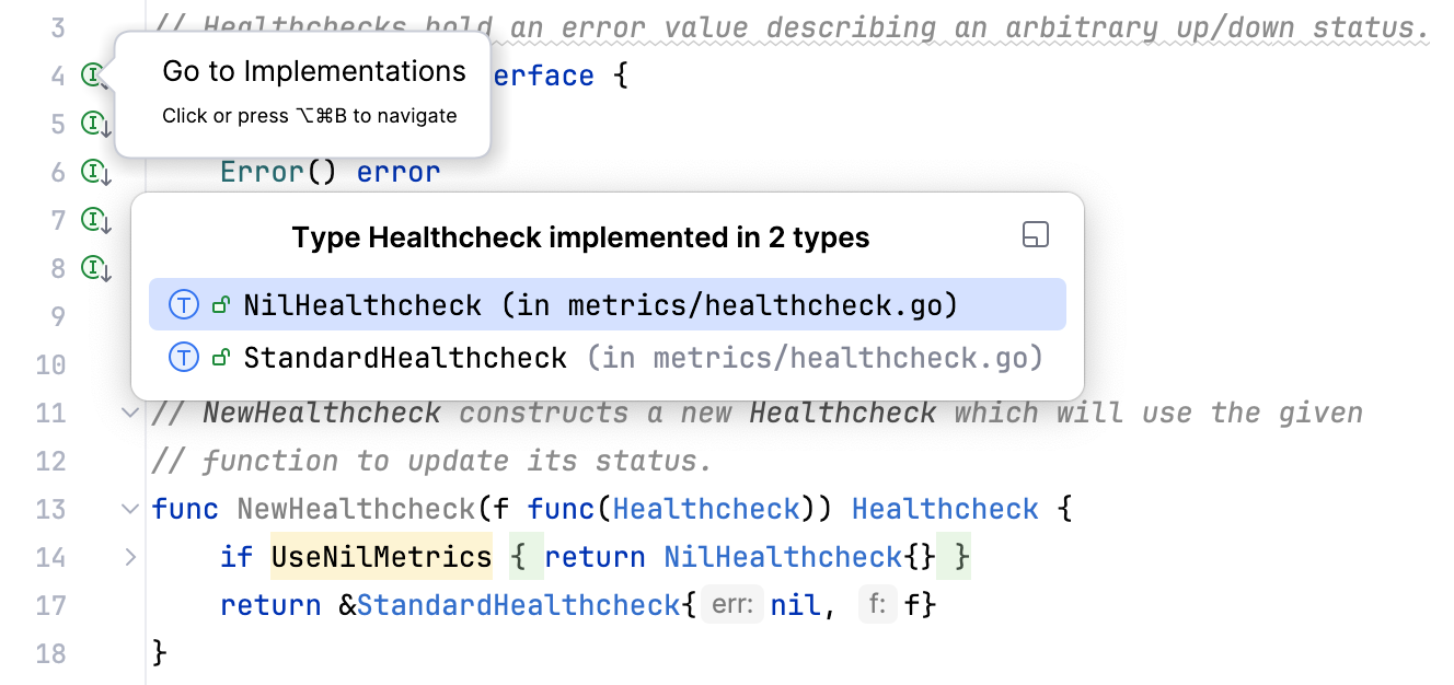 Gutter icons Gutter icons