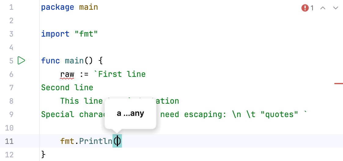 Indent on enter in raw strings is disabled
