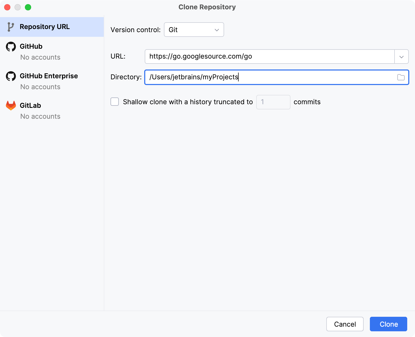 Step 1. Clone the Go sources