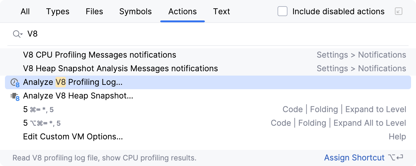 Open previously saved profiling log