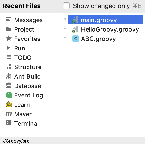 Recent Files Recent Files