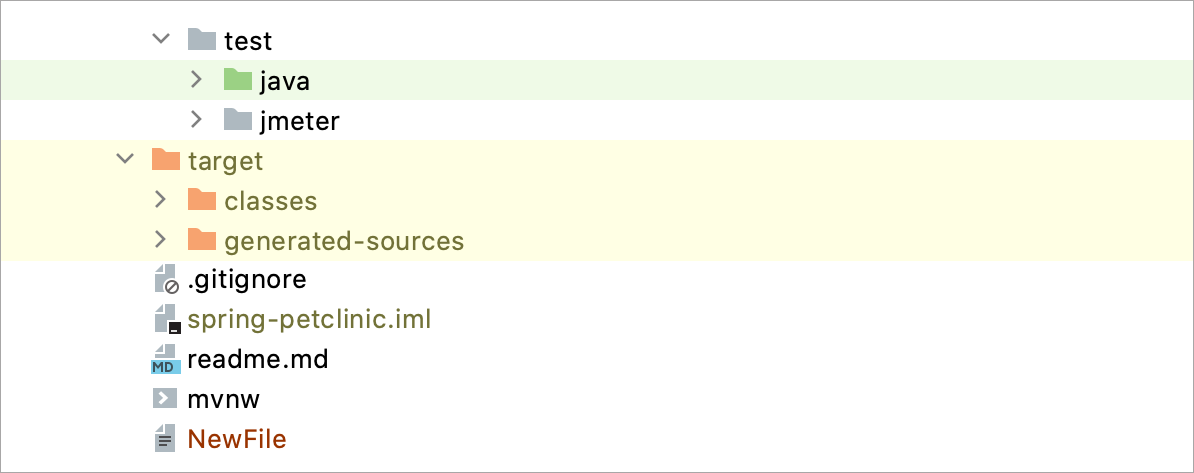 Colors in the Project tool window Colors in the Project tool window