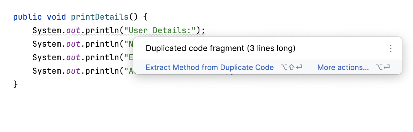 Detecting duplicates on-fly