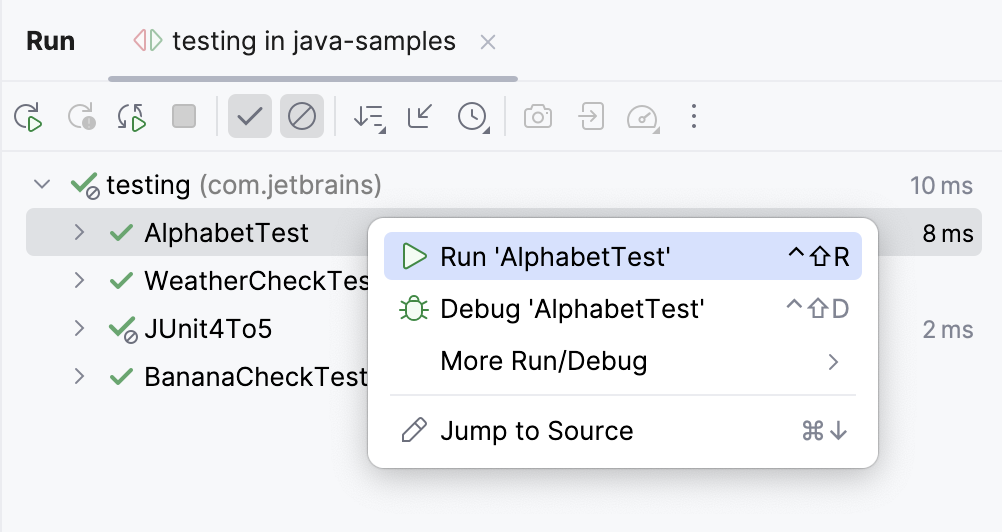 Rerun a single test Rerun a single test