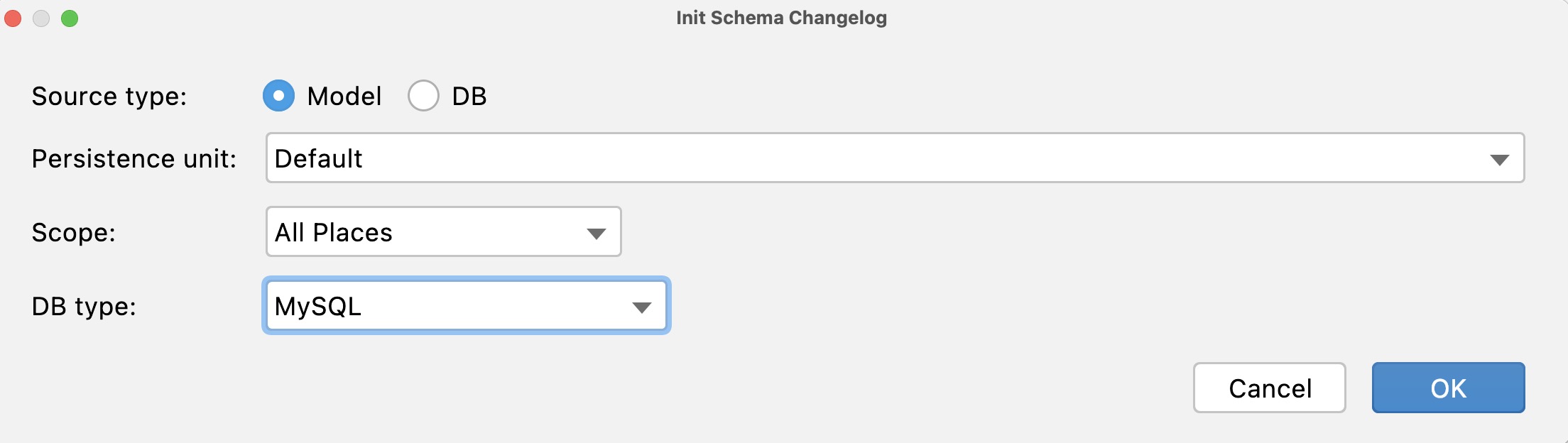 init-schema-changelog init-schema-changelog