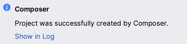 Composer 日志通知消息
