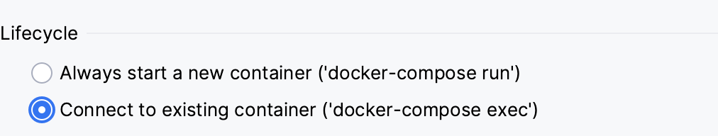 用于 PHP 解释器的 docker-compose exec