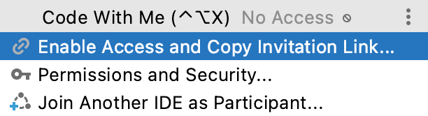 启用 Code With Me 访问