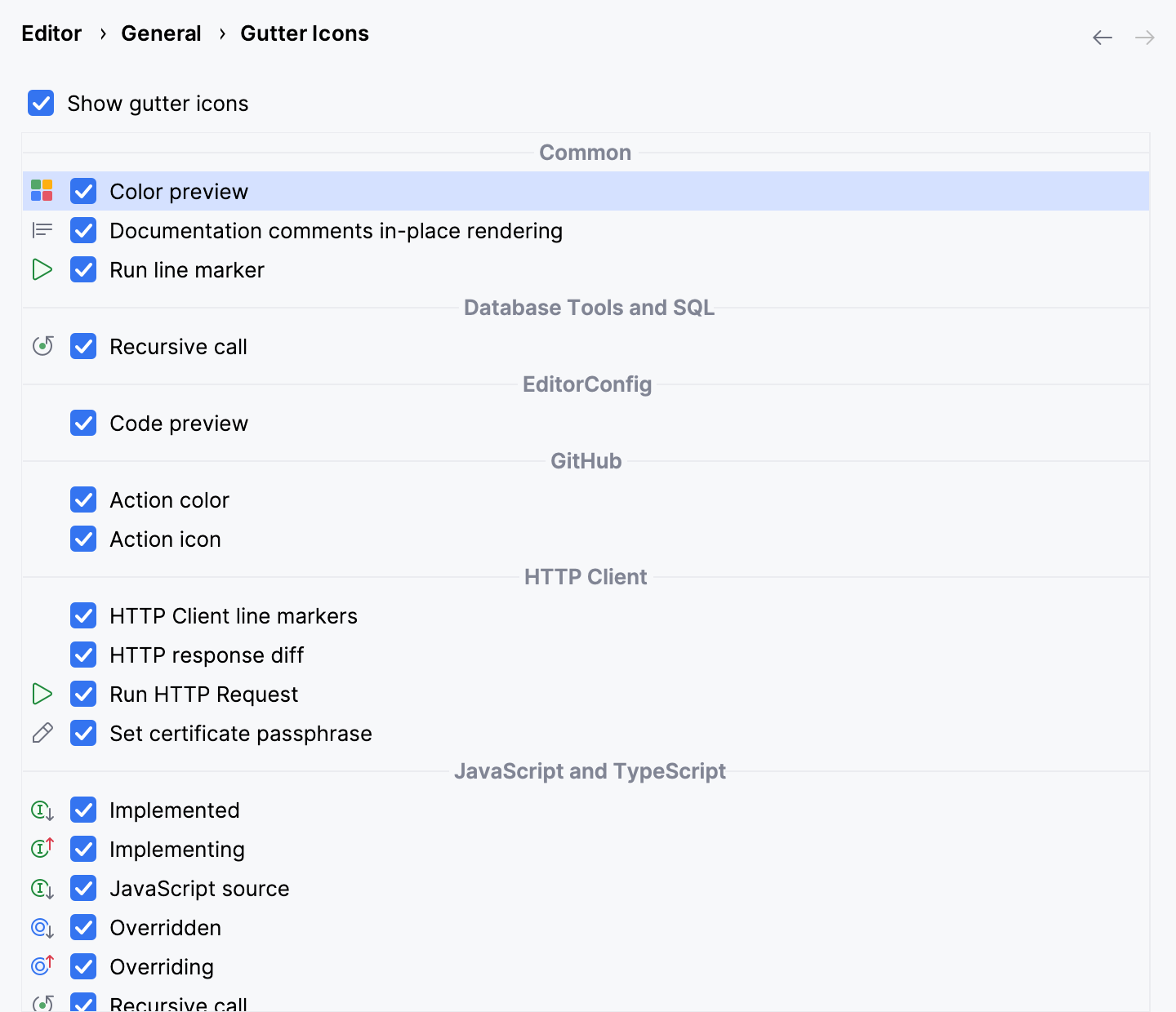 在设置对话框中的装订区域图标设置