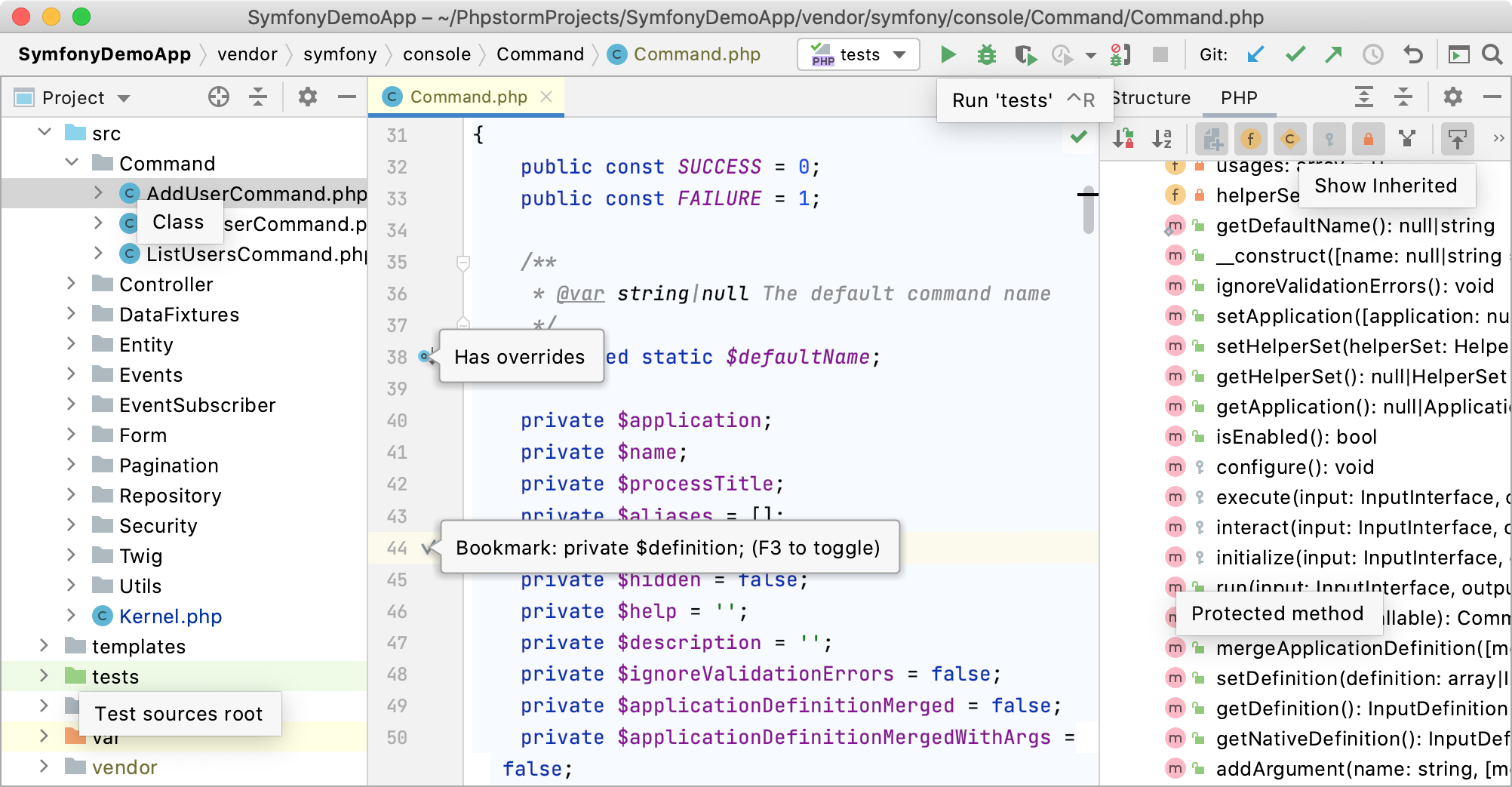IDE 中的工具提示
