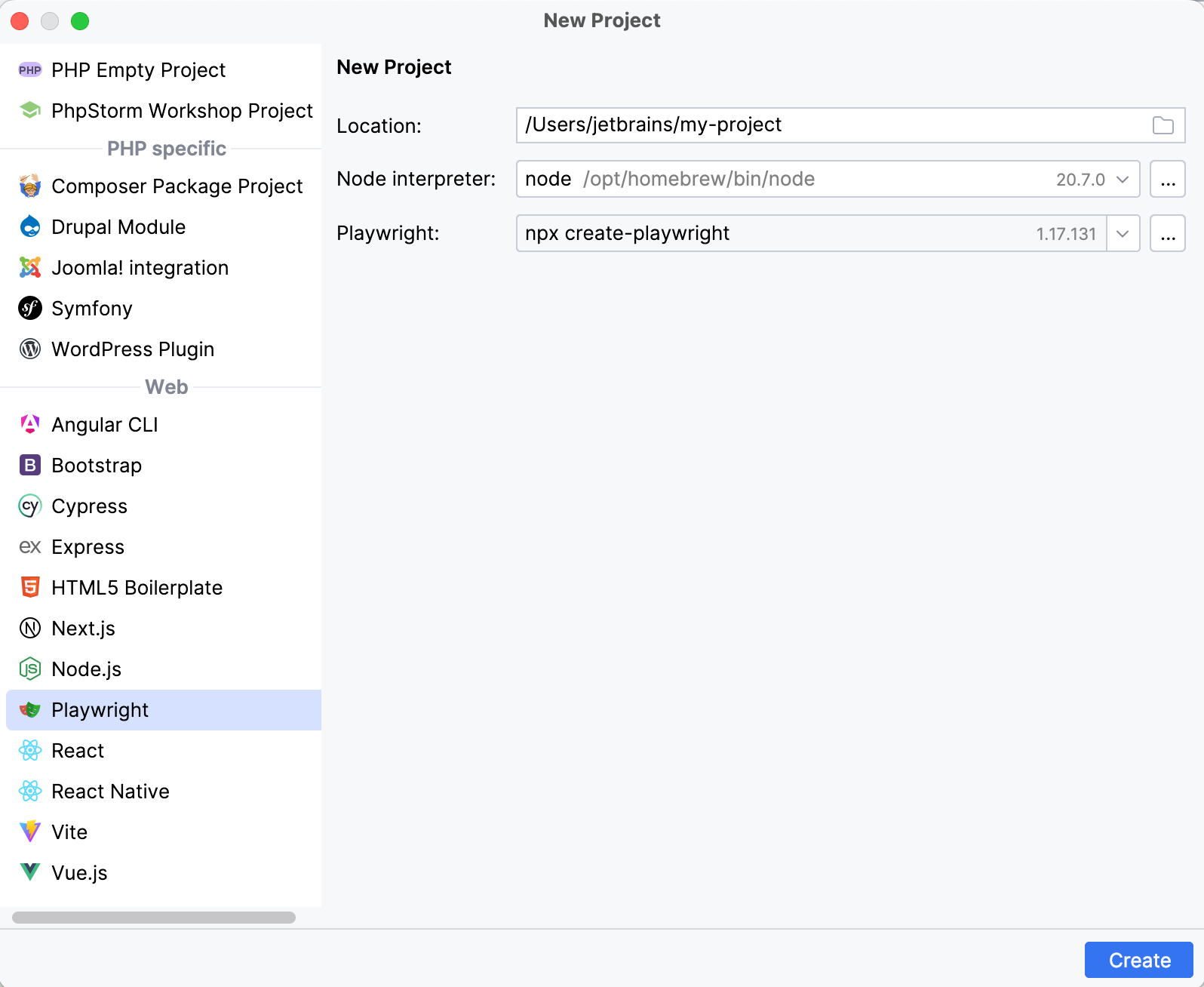 创建一个新的 Playwright 项目 创建一个新的 Playwright 项目
