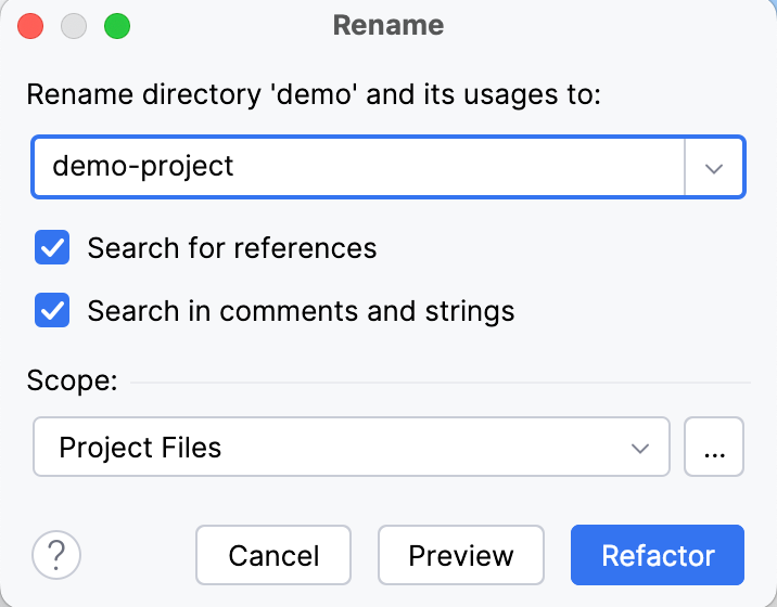 Renaming a directory Renaming a directory