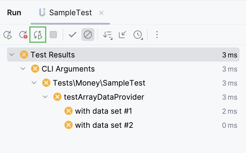 自动重新运行选项