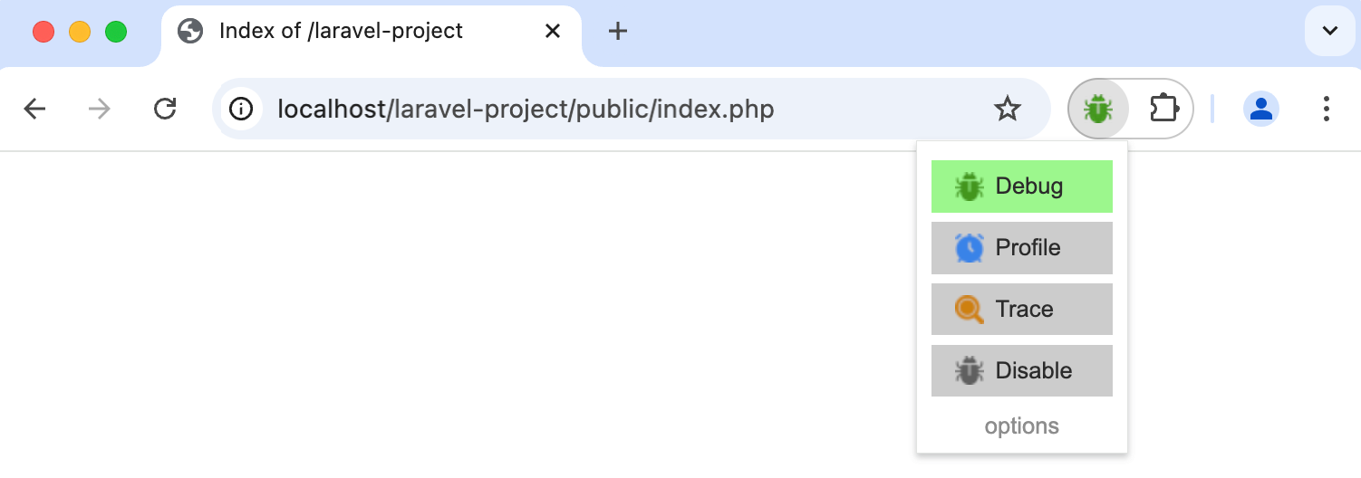 Xdebug helper in Chrome