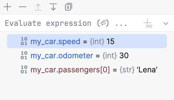 Debug tool window Debug tool window
