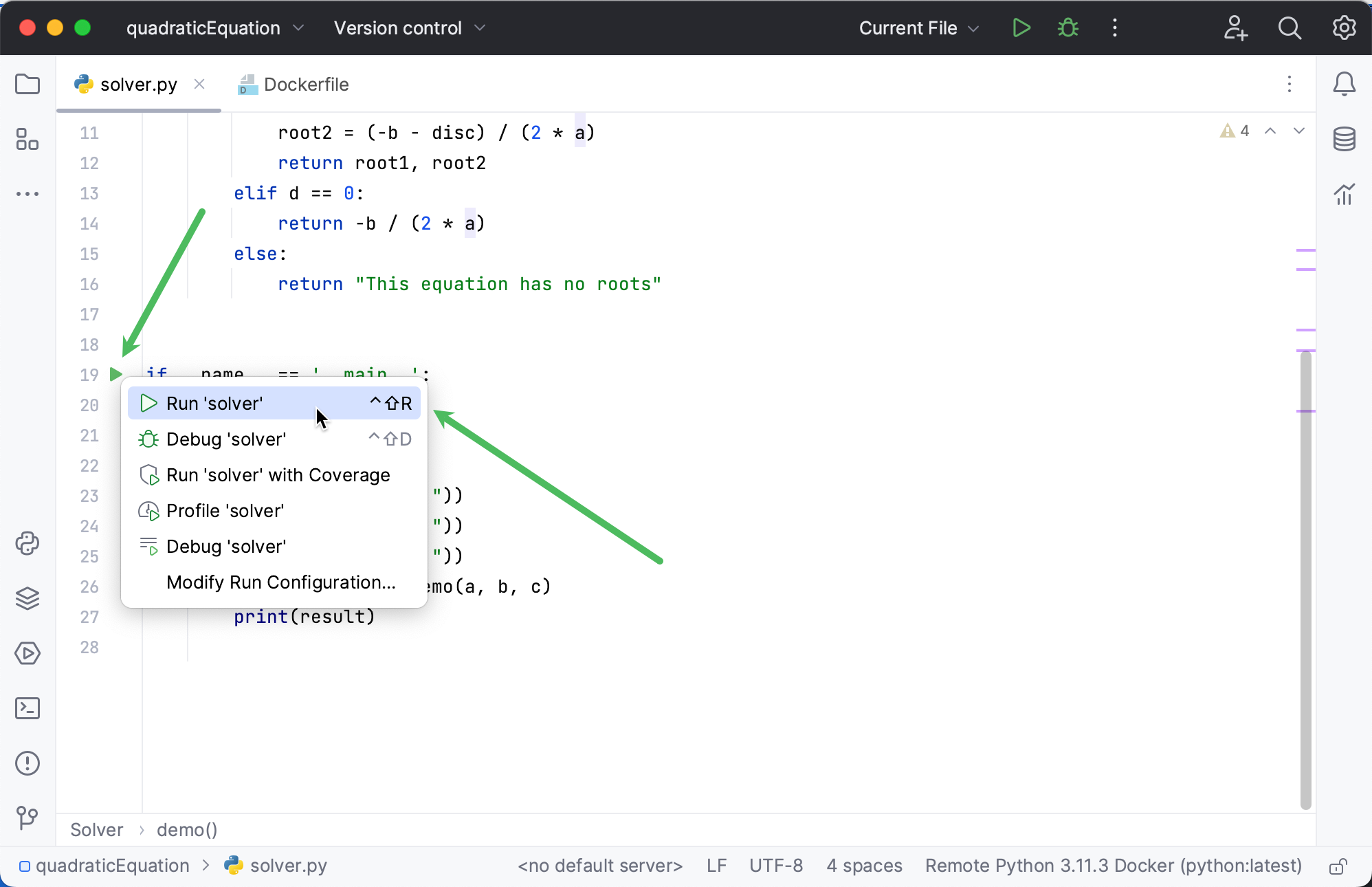 运行上下文菜单 运行上下文菜单