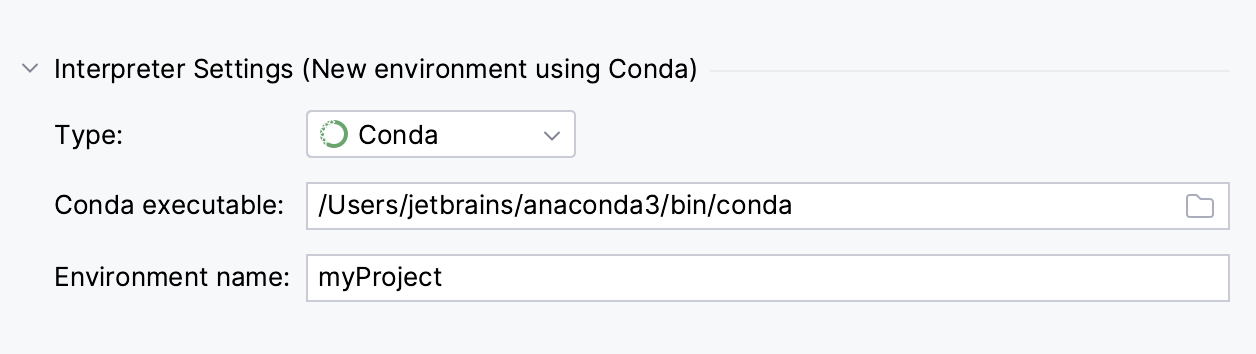 Configuring conda environment for a new project Configuring conda environment for a new project