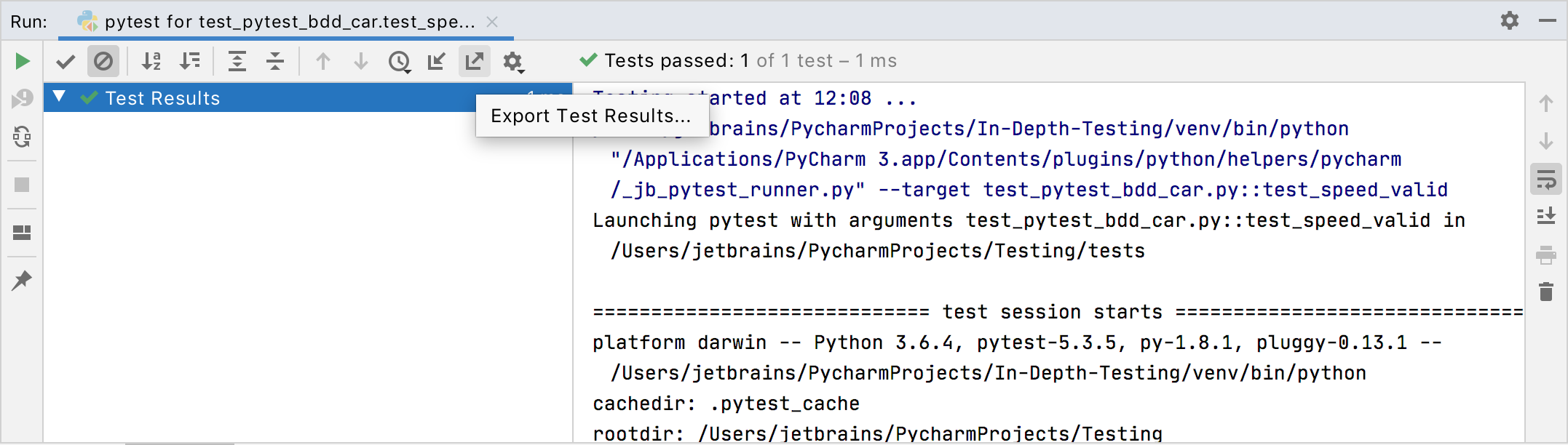 正在导出测试结果