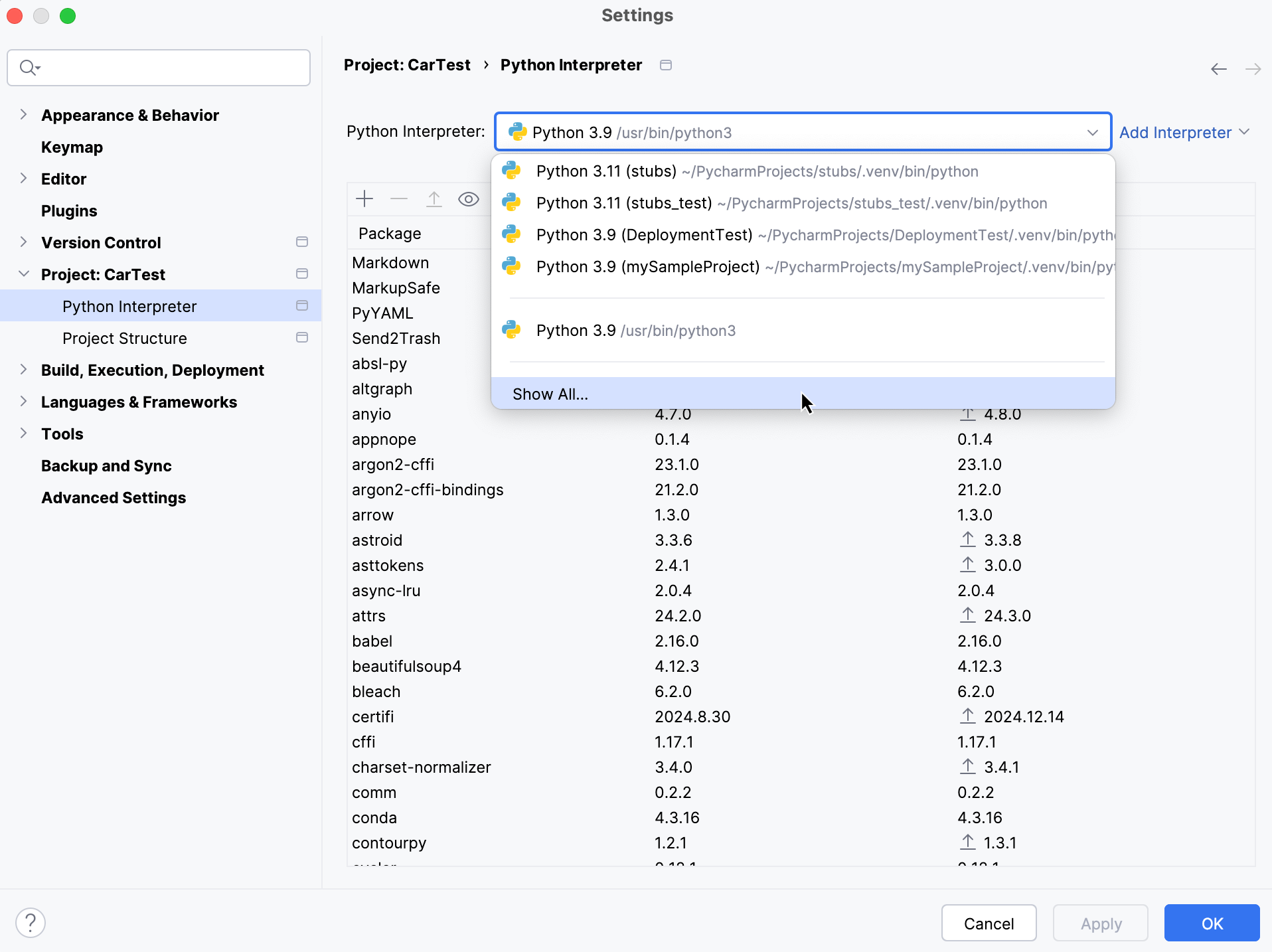 Configure a Python interpreter | PyCharm Documentation
