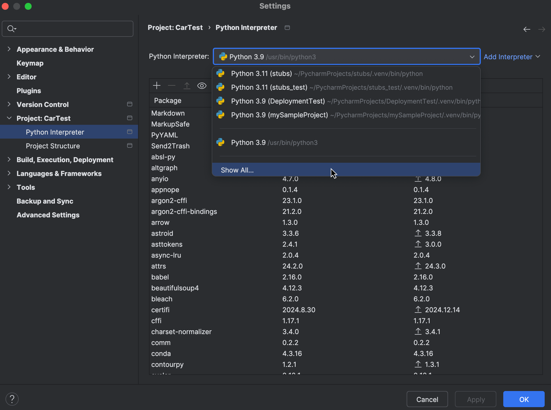 Configure a Python interpreter | PyCharm Documentation