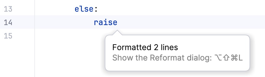 代码重新格式化完成