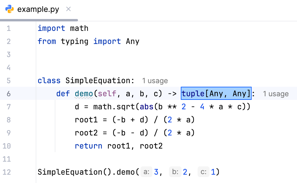 Specify return type using annotation