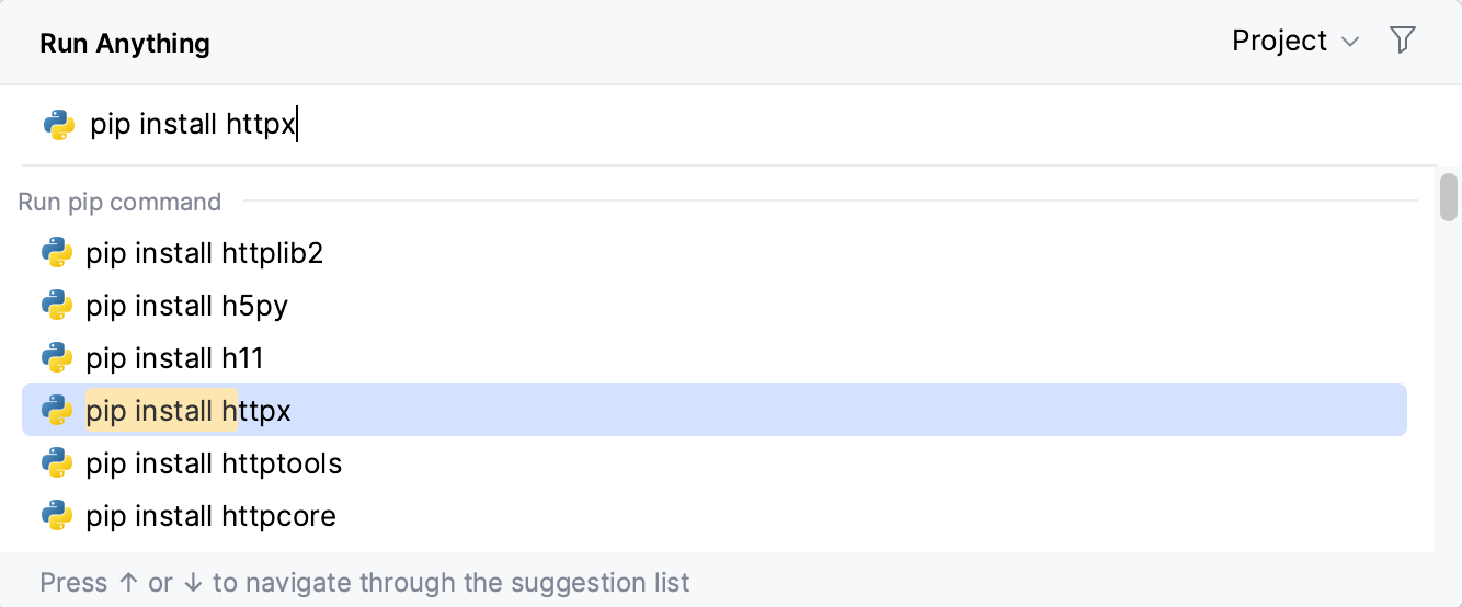 运行任何内容:pip 命令 运行任何内容:pip 命令