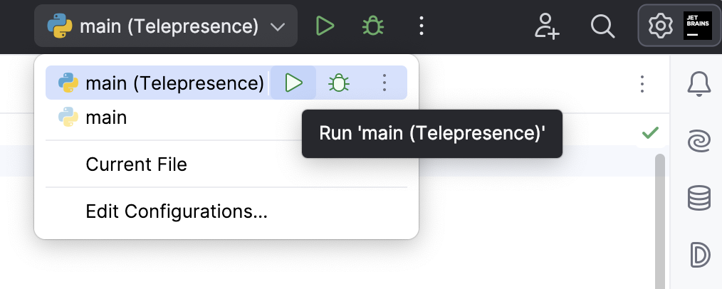 Run application with interception